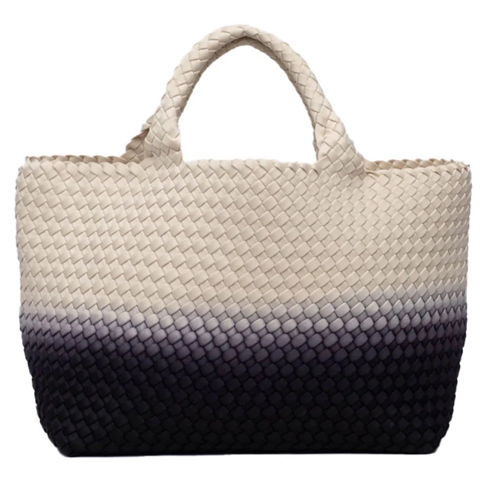 Naghedi St Barthes Medium Tote in Black Sand NWOT